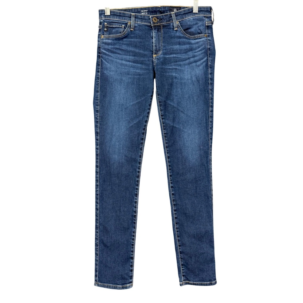 AG Adriano Goldschmied Jeans Women 27R Blue The Stilt Cigarette Leg Stretch